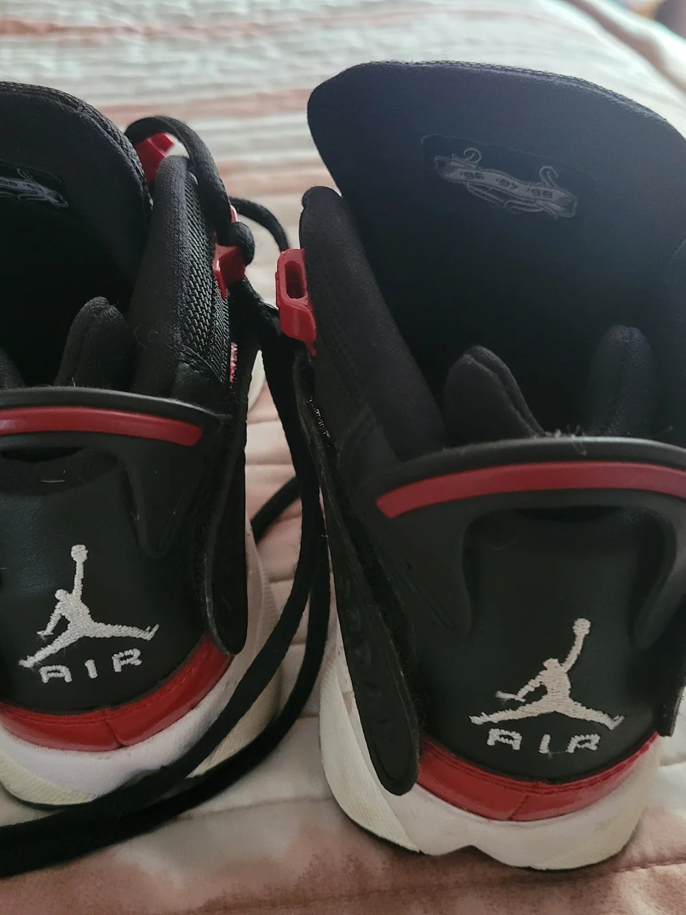 Air Jordan Kids' Red and Black Basketball Shoes